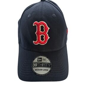 New Era Boston Red Sox 39THIRTY MLB Baseball Cap‎ Medium Large Navy Red